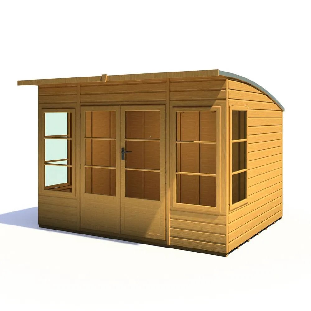 Shires Orchid 10 x 8 Feet Summerhouse - L239 x W299 x H217 cm in Light Brown 3