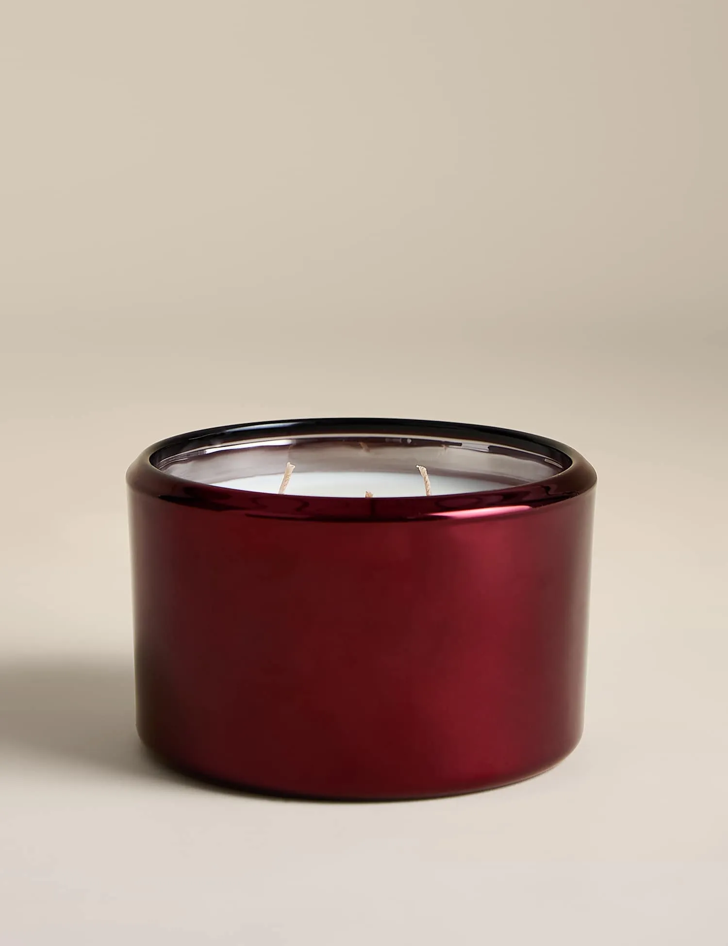 M&S Mandarin Clove & Cinnamon 3 Wick Candle Red Mix