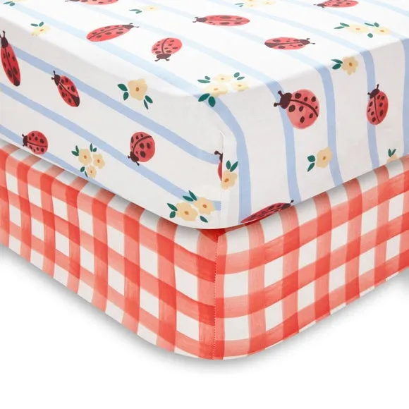 Set of 2 Ladybird Lane Fitted Sheets 3