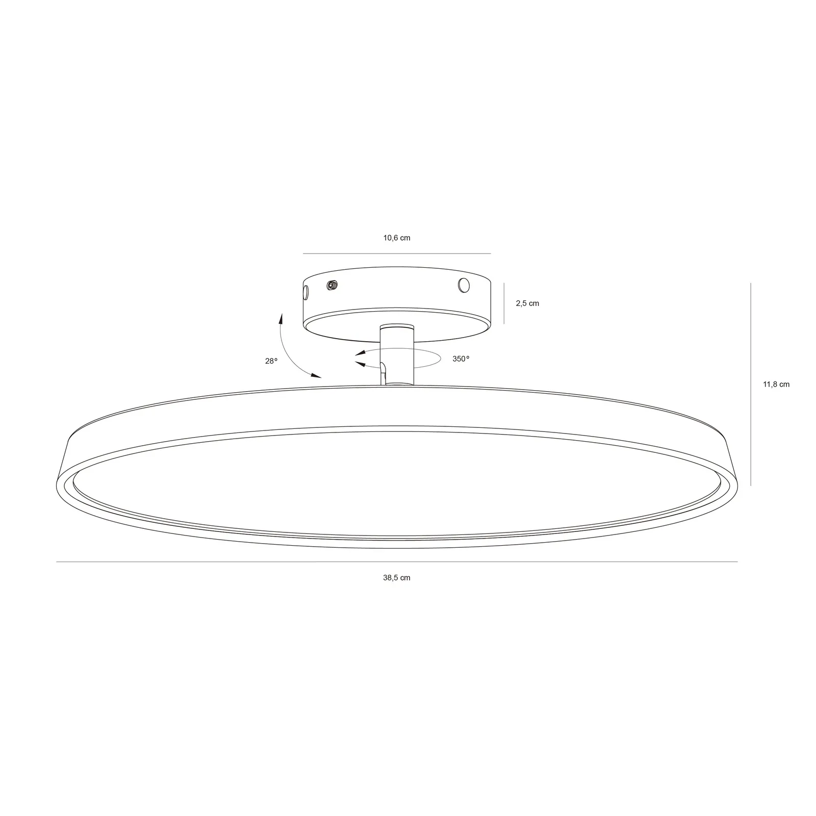 Nordlux Kaito Ceiling Light Black Metal Hallway LED 3000k Mains 39cm 4