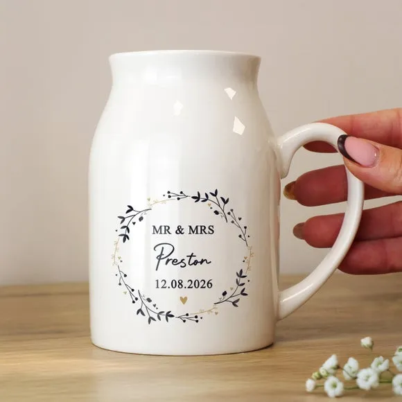 Personalised Wreath Jug Vase 2