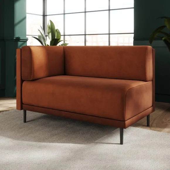Mae Corner Dining Bench, Matte Plush Velvet 2