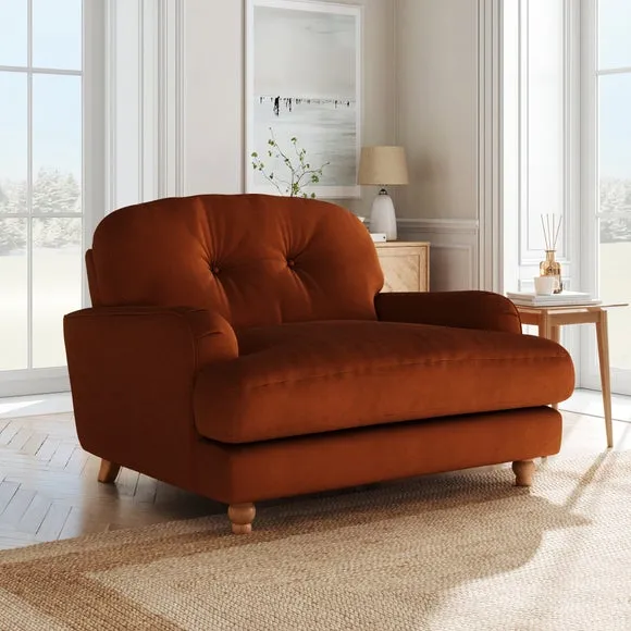 Martha Matte Plush Velvet Snuggle Sofa 1