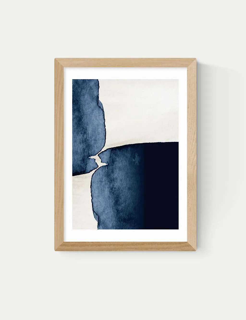 East End Prints Watercolour Abstract Rectangle Framed Art Natural