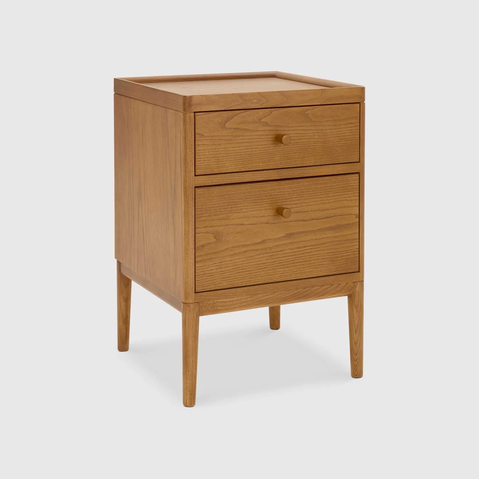 Ercol Salina Two Drawer Bedside Cabinet, Neutral Wood | Barker & Stonehouse 6