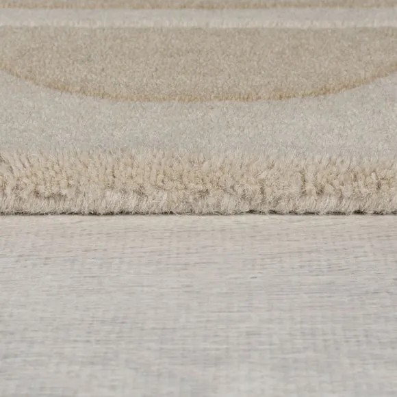 Lois Scallop Border Wool Circle Rug 3