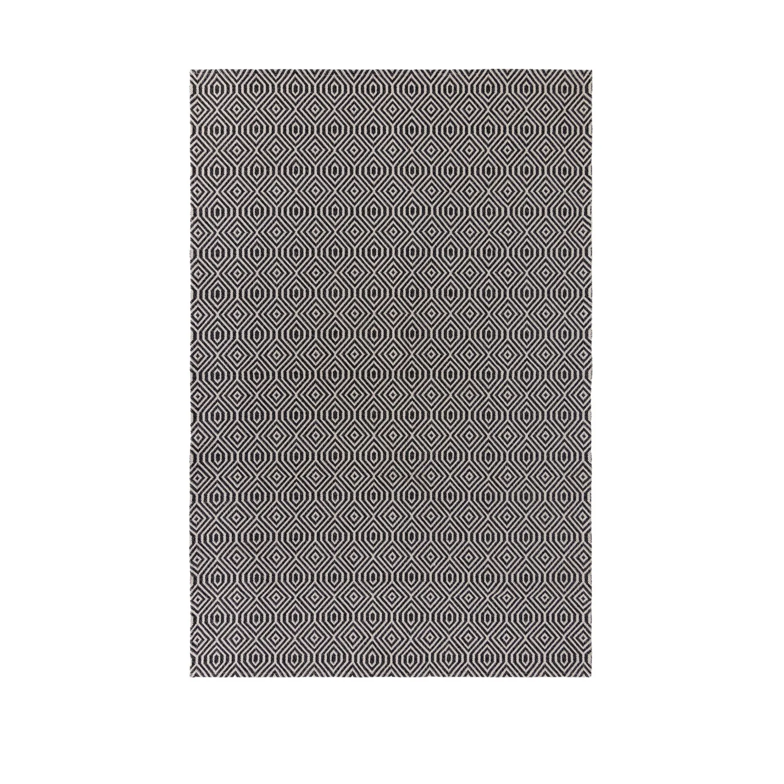 Pappel Geometric Rug Pappel Black