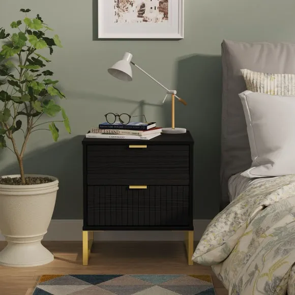 Harborne 2 Drawer Bedside Table 1