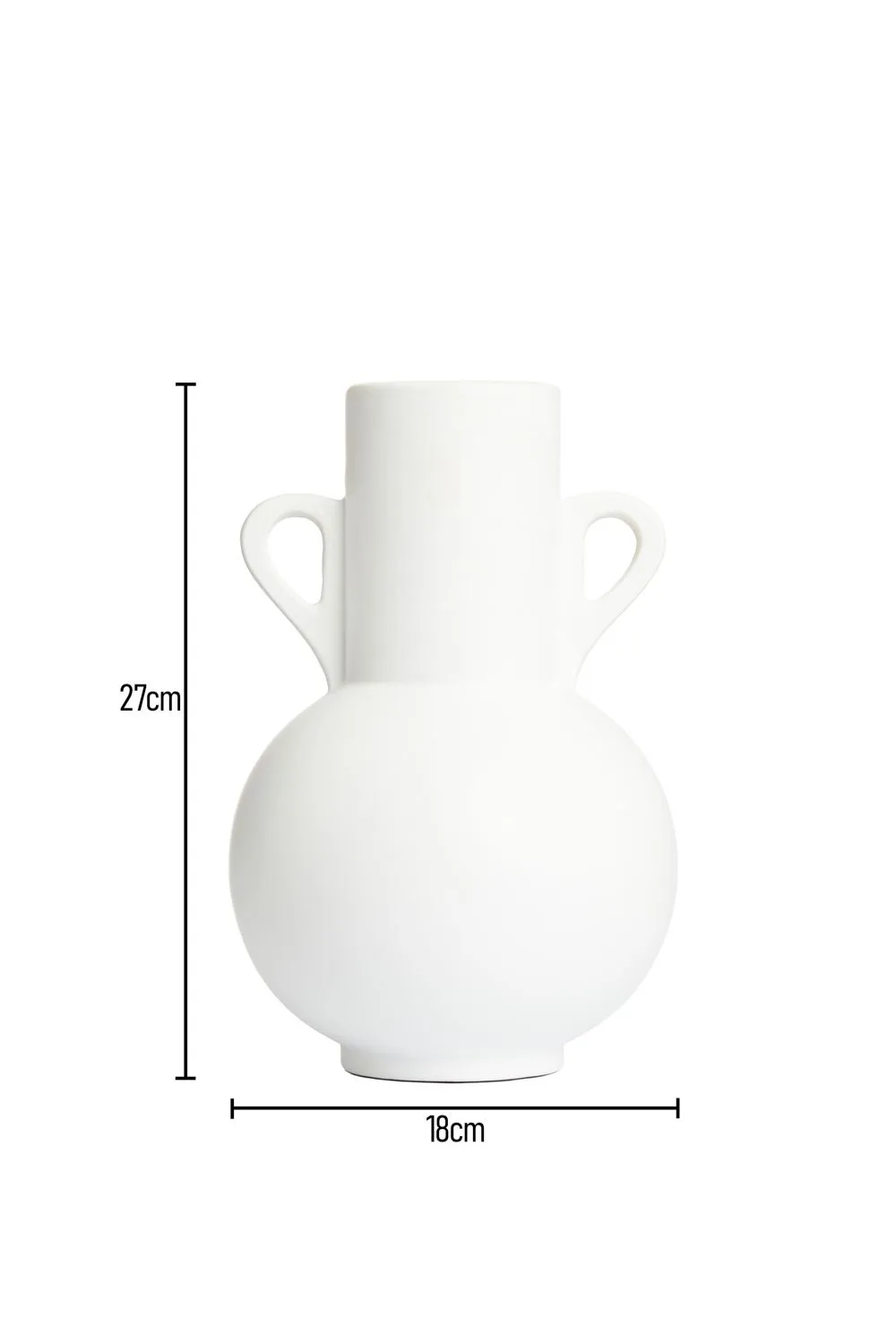 BHS Jug Ceramic Vase in White 4
