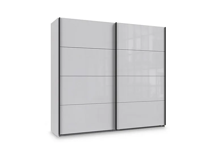 Antoni 225cm 2 Door Decor Sliding Wardrobe with 2 Glass Doors