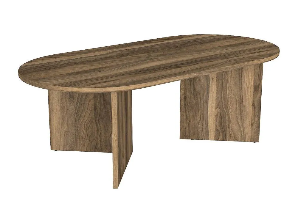 Vente-unique Coffee Table - Dark Natural - TOPANIA in Walnut 5