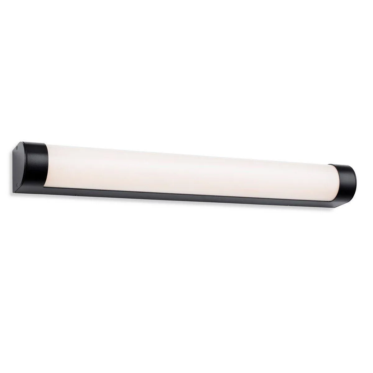 Netlighting Lima Bathroom LED Wall Light 600mm Black with Opal Diffuser IP44