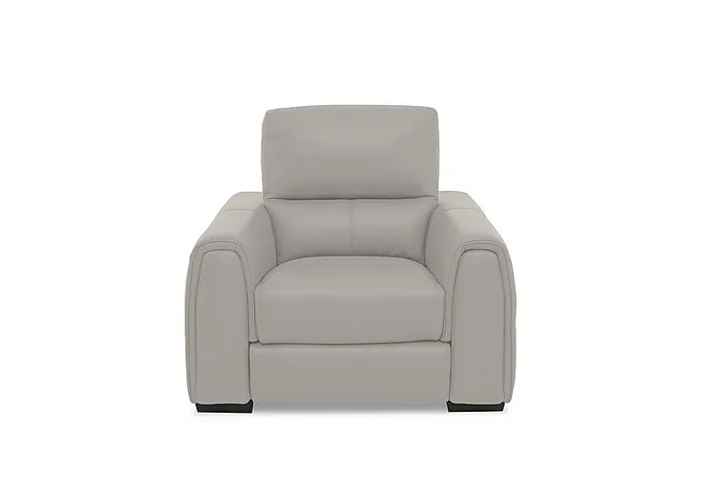 Flex Leather Armchair - Silver Grey