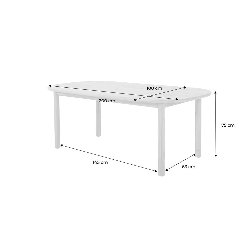 sweeek Acacia wood garden table for 6 people in Brown 5