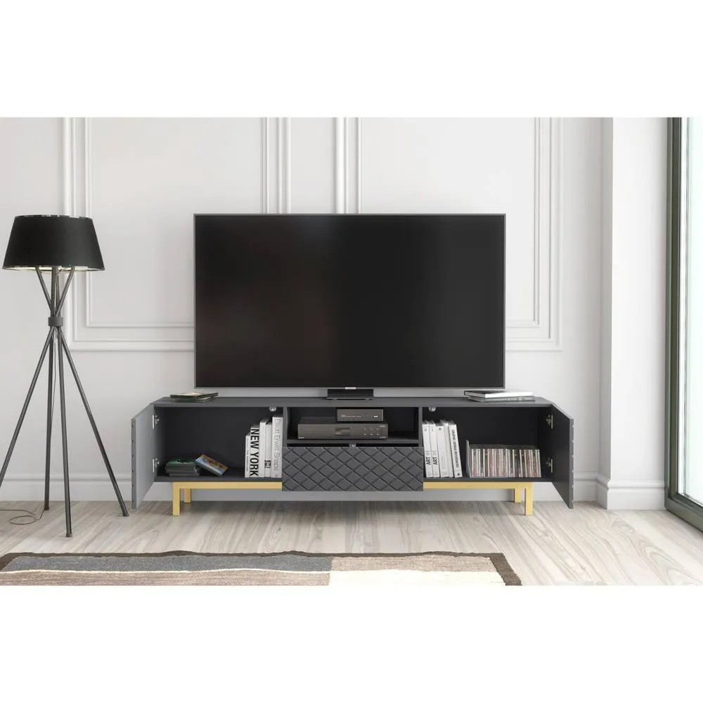 Creative Furniture Diamond Luxe TV Unit 180cm - Dark Grey 3