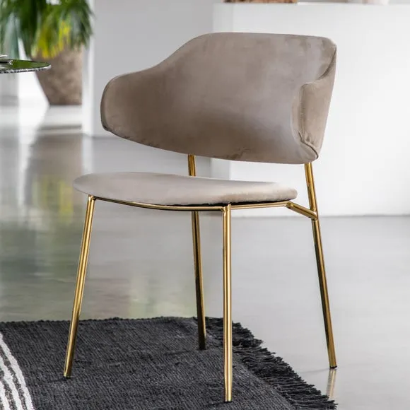 Set of 2 Wiscon Velvet Dining Chairs 2
