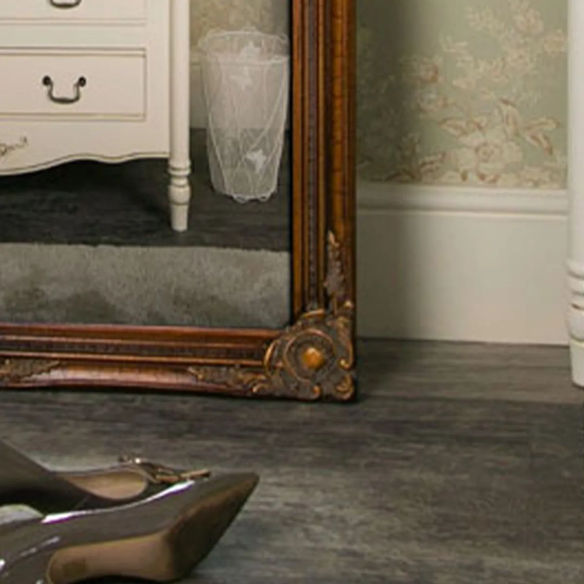 Melody Maison Tall Gold Wall Mirror 47cm X 142cm in Metallic Gold 3