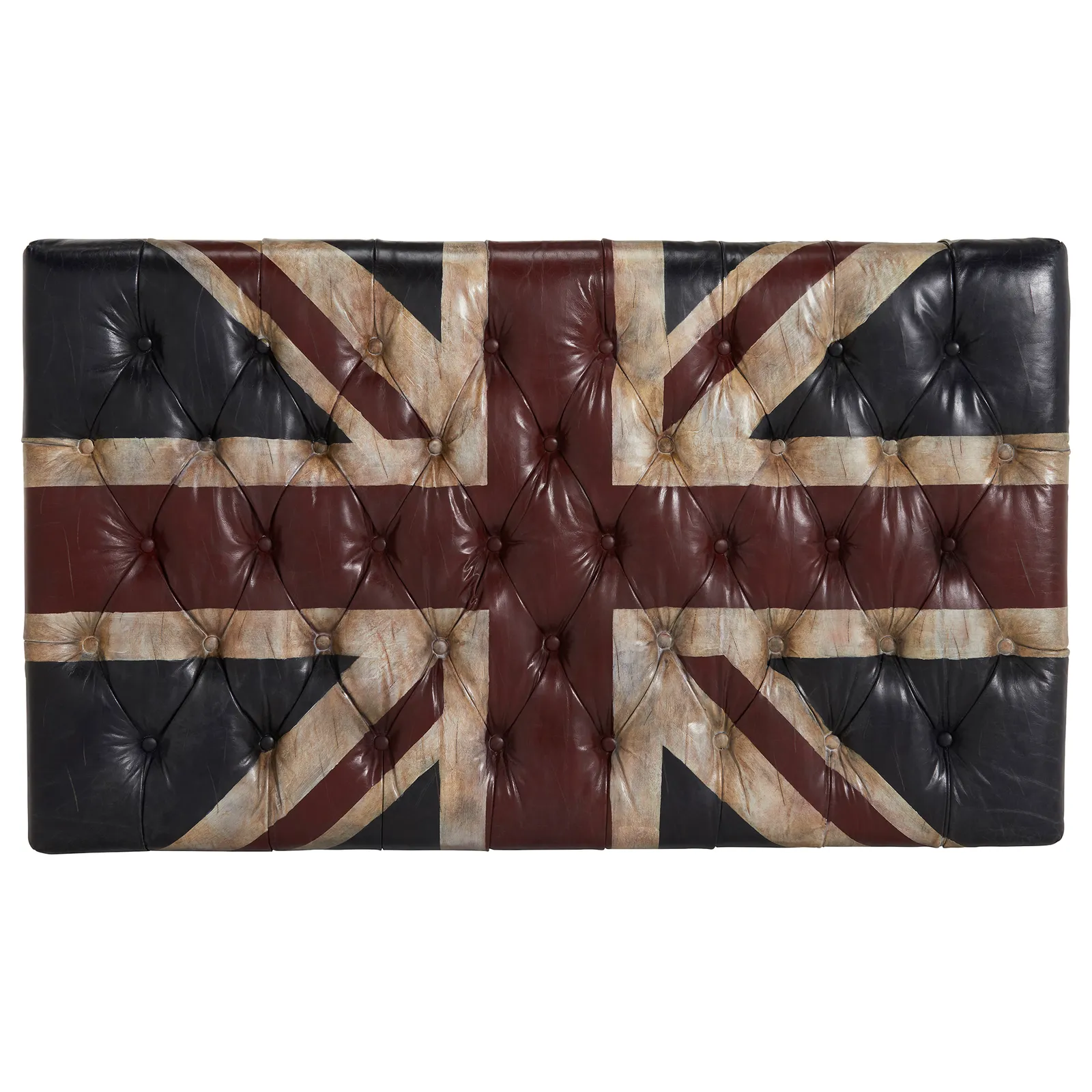 Timothy Oulton Westminster Button Large Storage Footstool, Square, Black Leather | Barker & Stonehouse 6