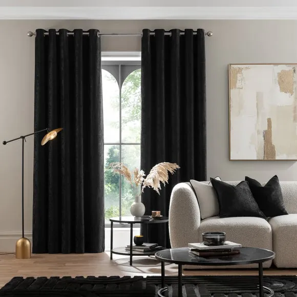 Chenille Eyelet Curtains (Blackout Available) 2