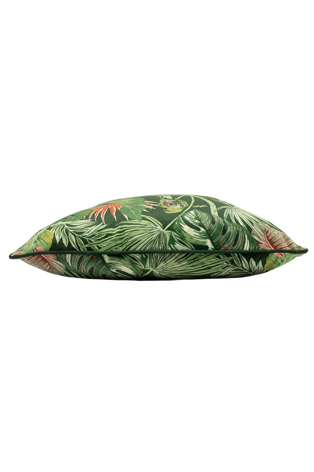 Paoletti Amazon Creatures Printed Piped Cushion in Jade 2