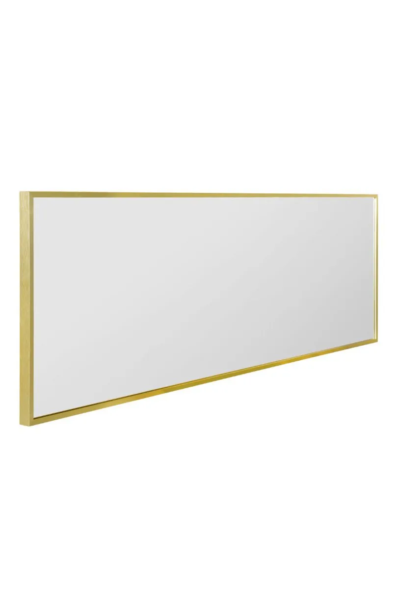 MirrorOutlet The Artus - Gold Aluminium Edged Wall Mirror 47" X 16" (120CM X 40CM) 5