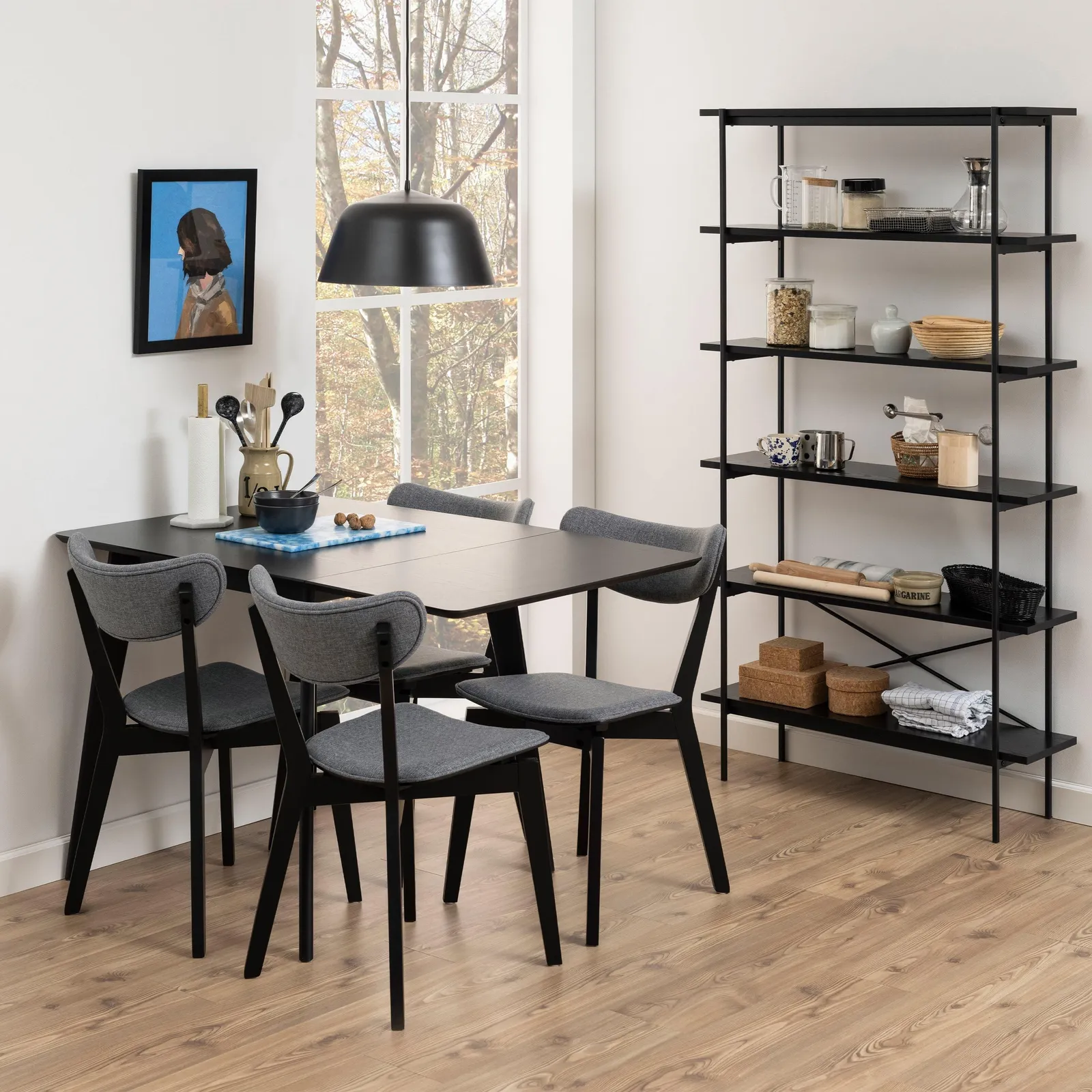 Furniture To Go Roxby Extending Dining Table 80-120cm in Black 5