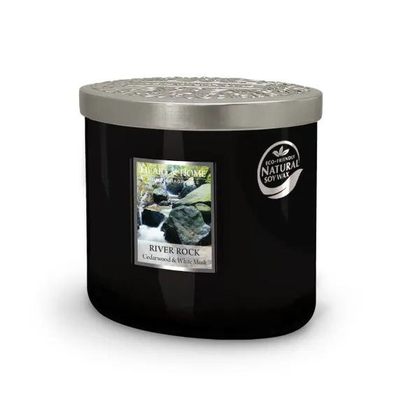 Heart and Home Ellipse River Rock Multi Wick Candle 3