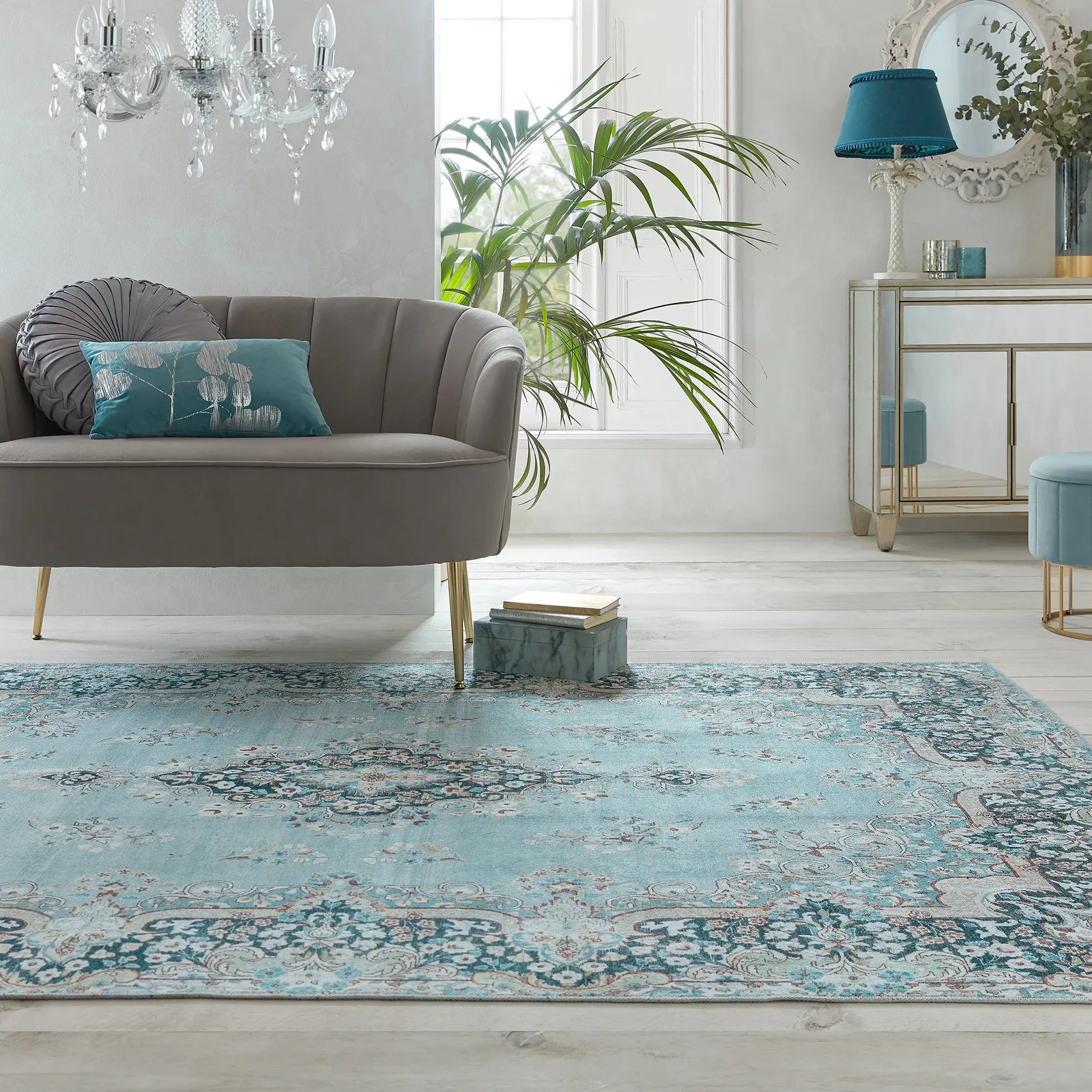 Colby Washable Rug Colby Duck Egg