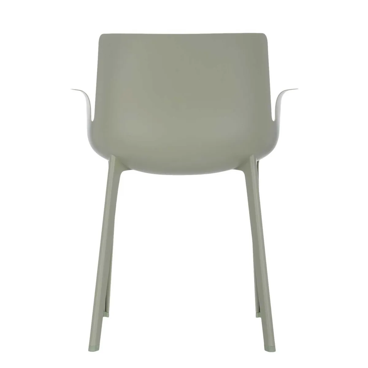 Kartell Piuma Dining Chair With Arms, Green Plastic | Barker & Stonehouse 4