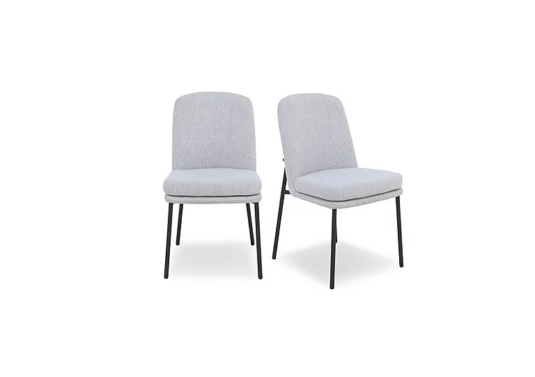 Cortado Pair of Dining Chairs with Metal Legs