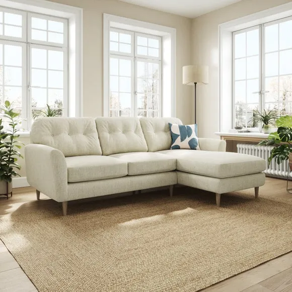 Sven Chunky Chenille Large Corner Chaise Sofa 1