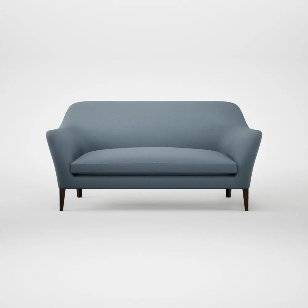 Heal's Wallis 3 Seater Sofa Smart Cotton Linen Celestial Walnut Stained Feet