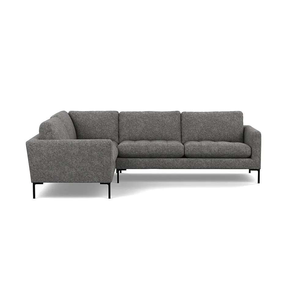 Heal's Eton LHF Corner Sofa Melton Wool Shale Black