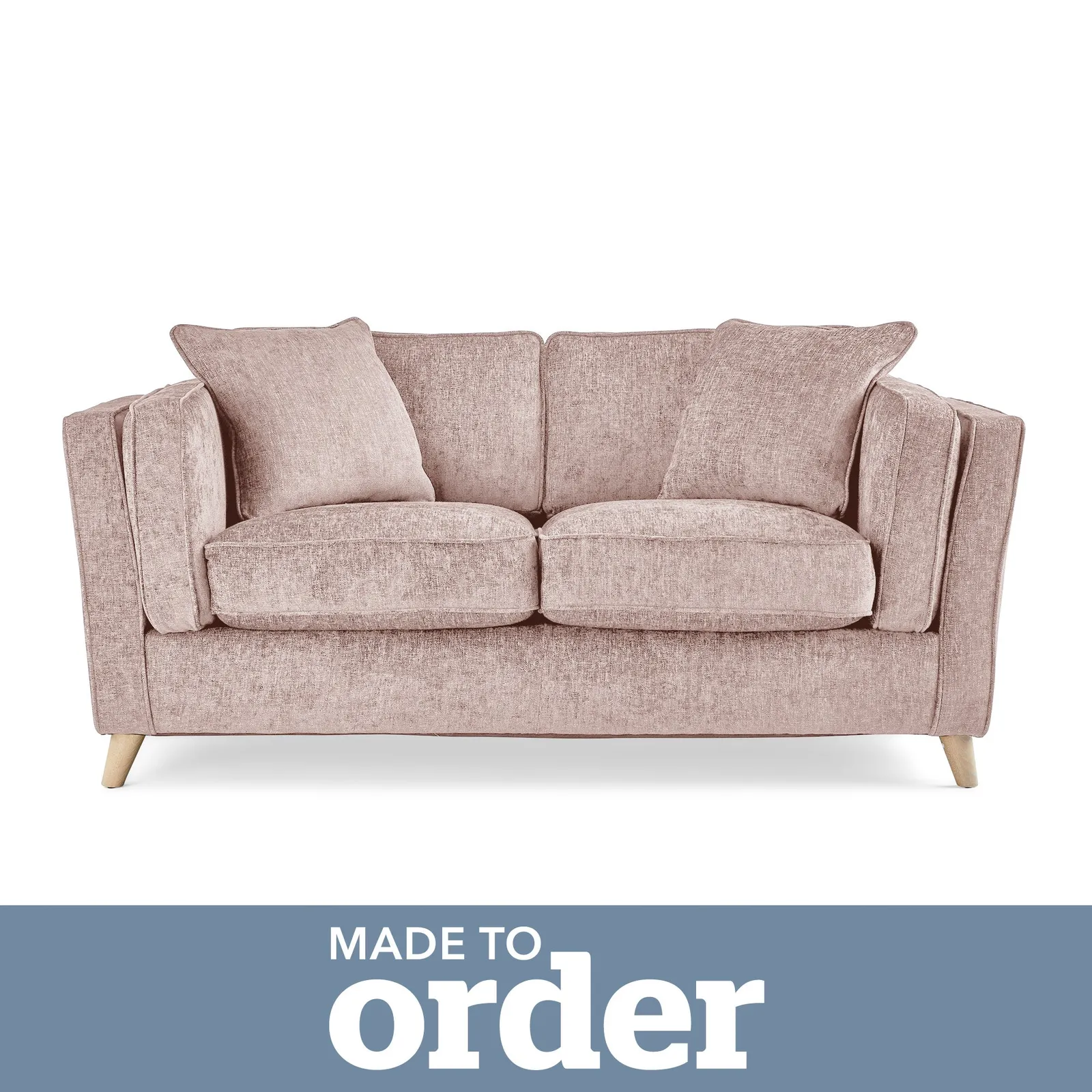 Arabella 2 Seater Sofa Luxury Chenille Premium Chenille Rosewood