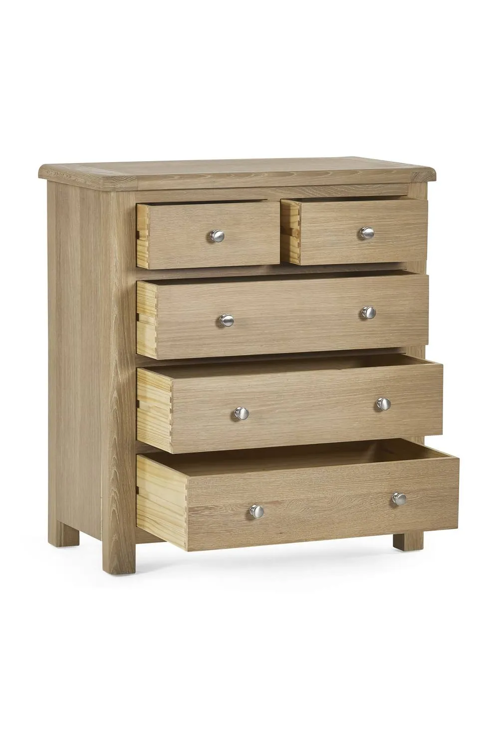 Julian Bowen Memphis 5 Drawer Chest (3+2) in Light Oak 5