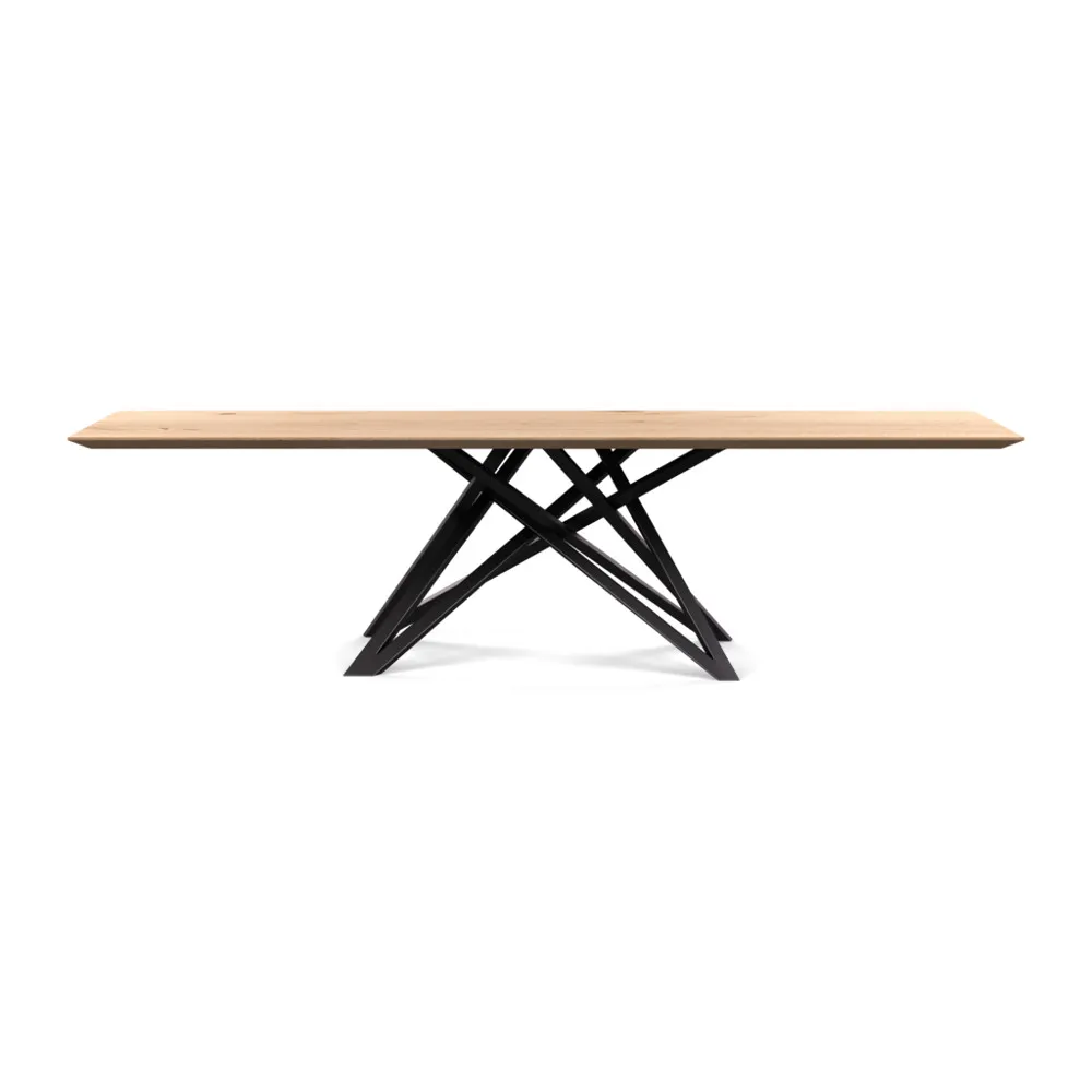 Heal's Vienna Dining Table 280x90cm Blonde Oiled Oak Chamfered Edge Filled 1