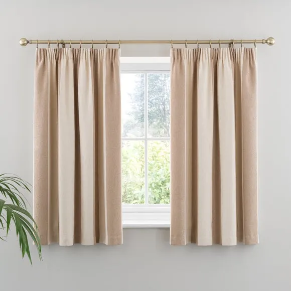 Boucle Stripe Pencil Pleat Curtains 5