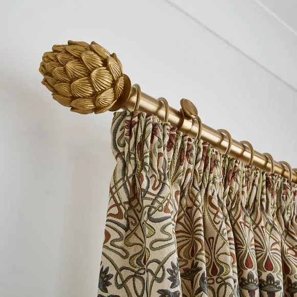 Artichoke Fixed Metal Eyelet Curtain Pole with Rings 4