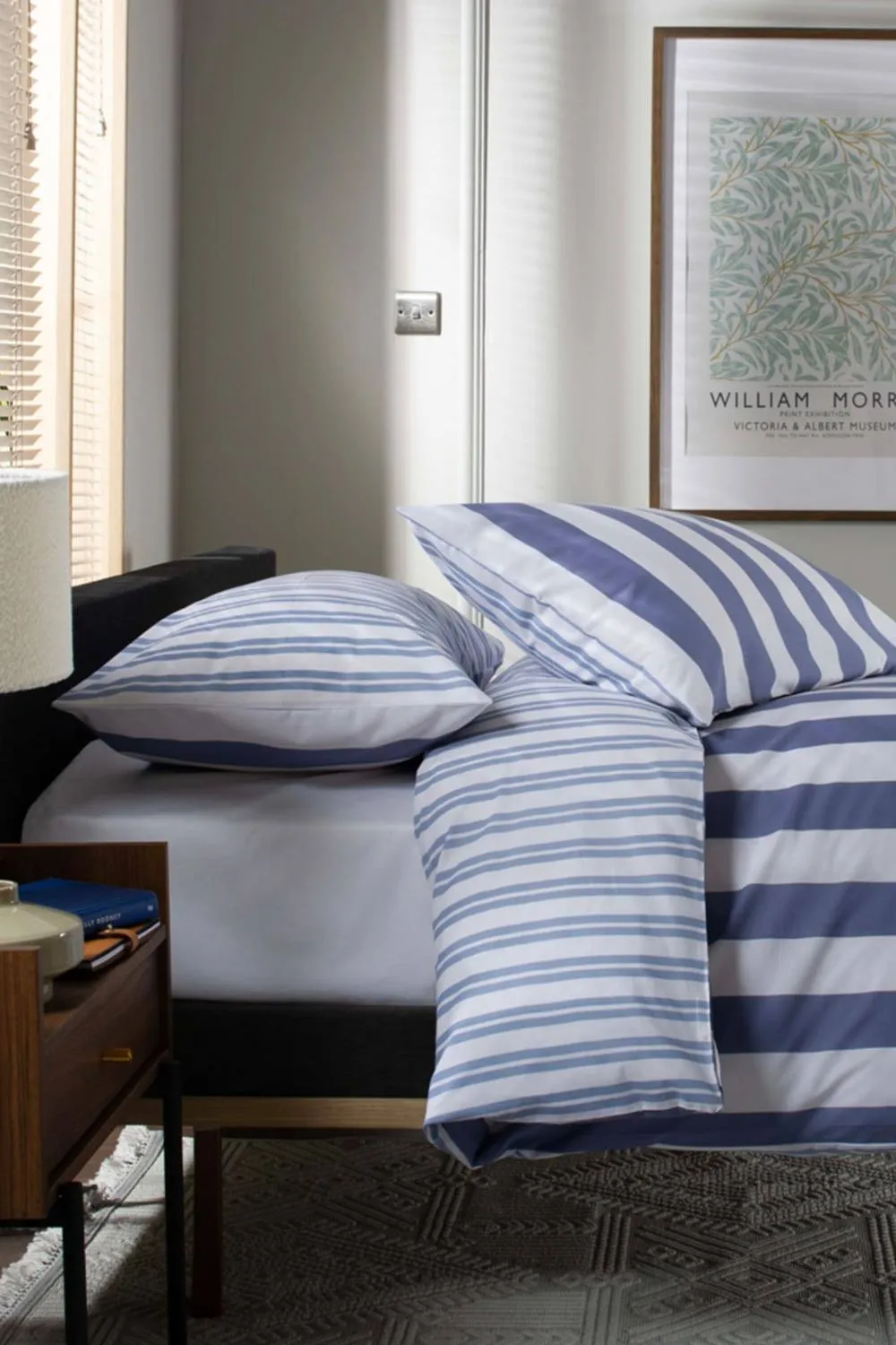 Deyongs High Point Stripe Easy Care Duvet Set in Blue 4