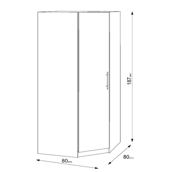 Acton Corner Wardrobe, White 2