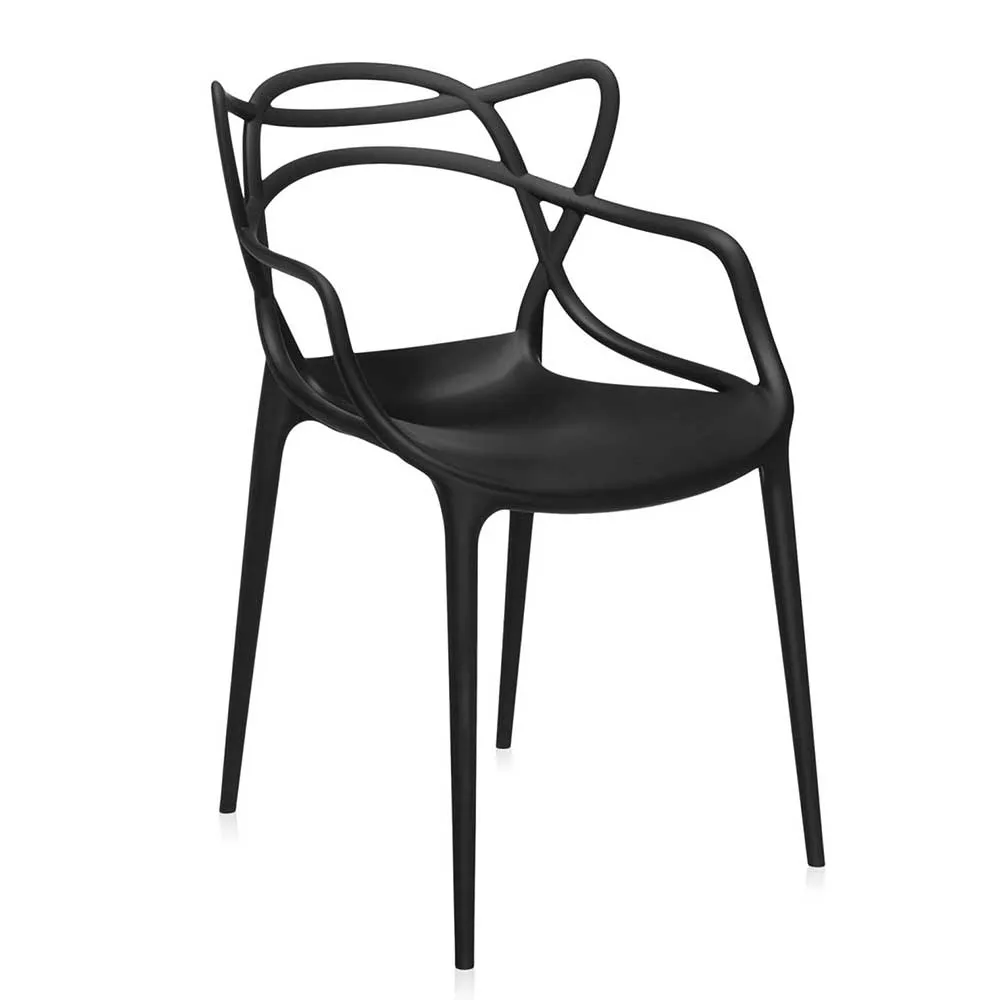 Kartell Masters Dining Chair, Black Plastic | Barker & Stonehouse 5