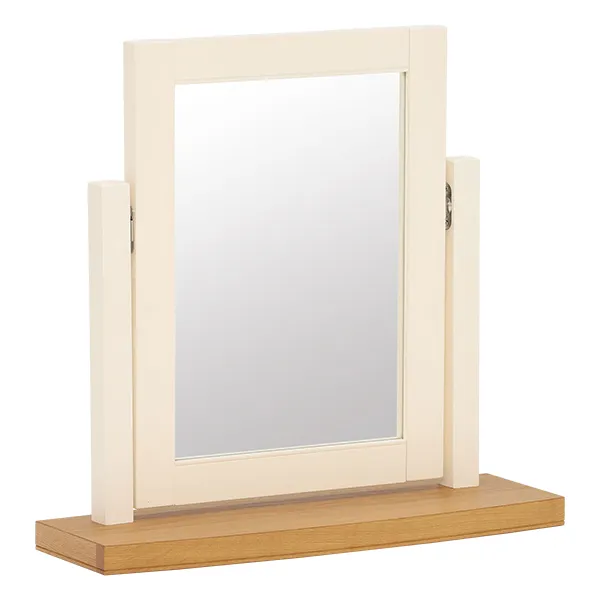 Carrington Vanity Mirror  Ivory and Oak