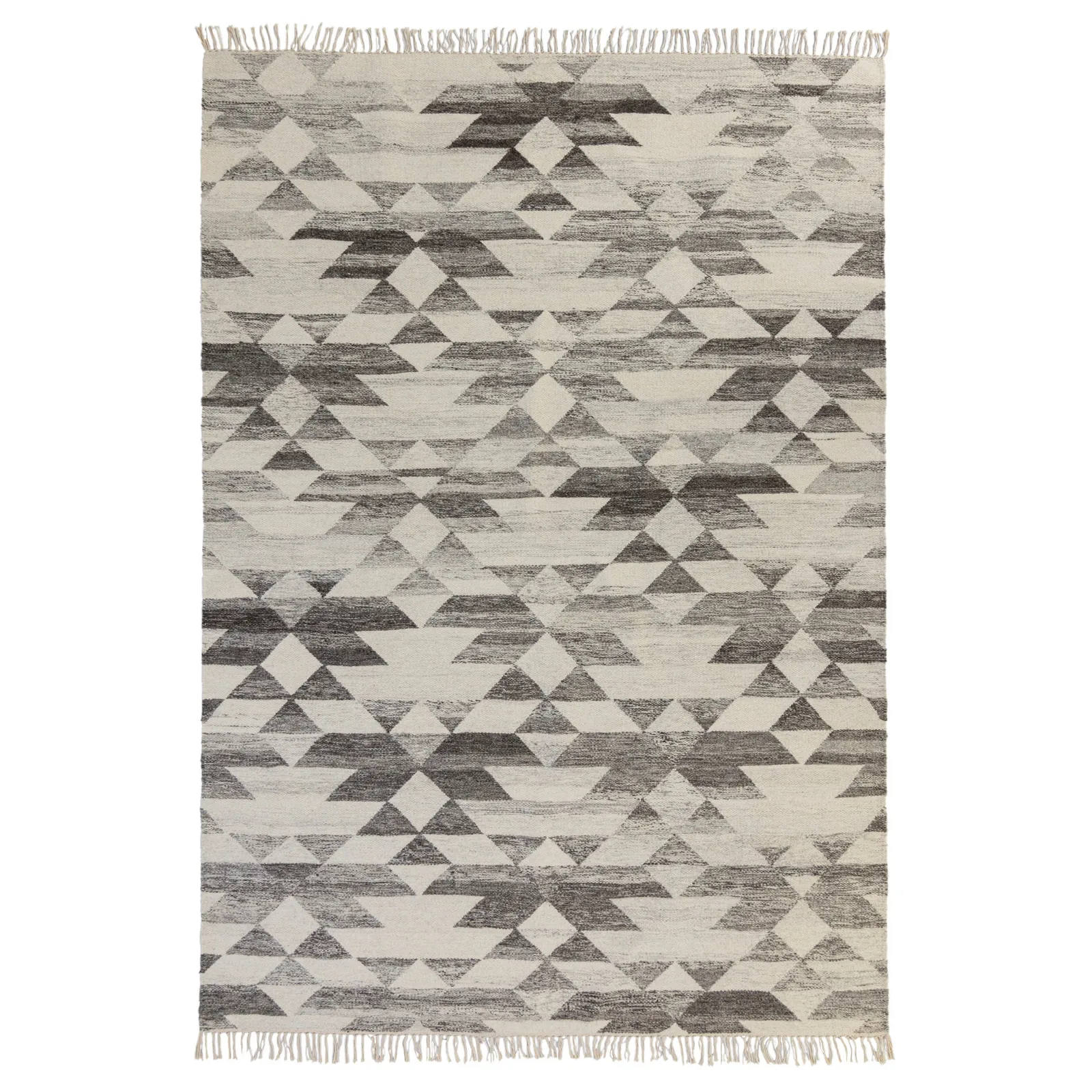 Seattle Wool Blend Rug Grey and Black