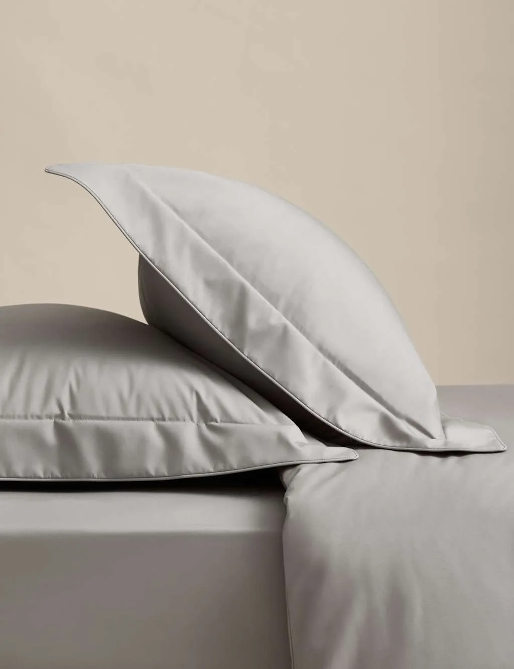 M&S 2 Pack Egyptian Cotton 230 Thread Count Crisp Oxford Pillowcases Smoke