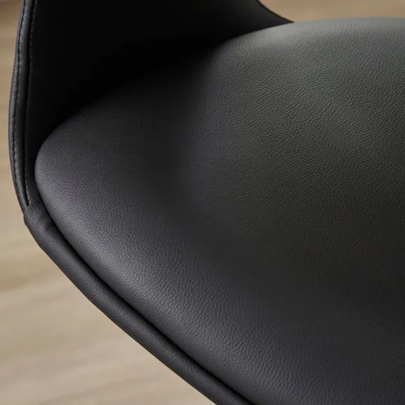 Marley Gaslift Barstool, Faux Leather 4