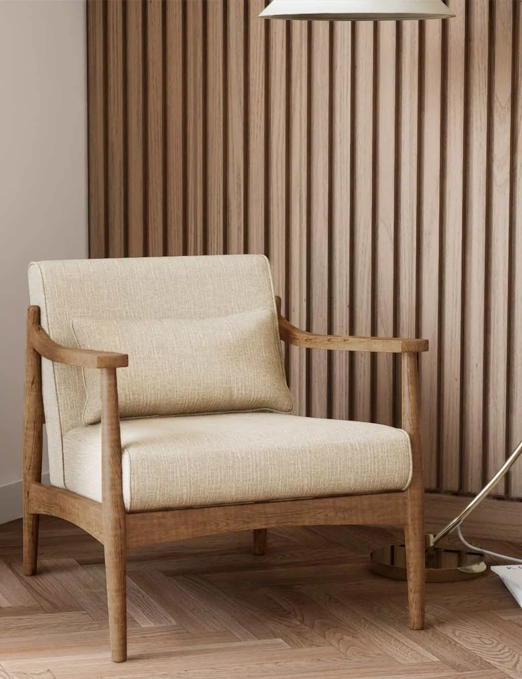 M&S Sherwood Oak Accent Armchair Forest Green