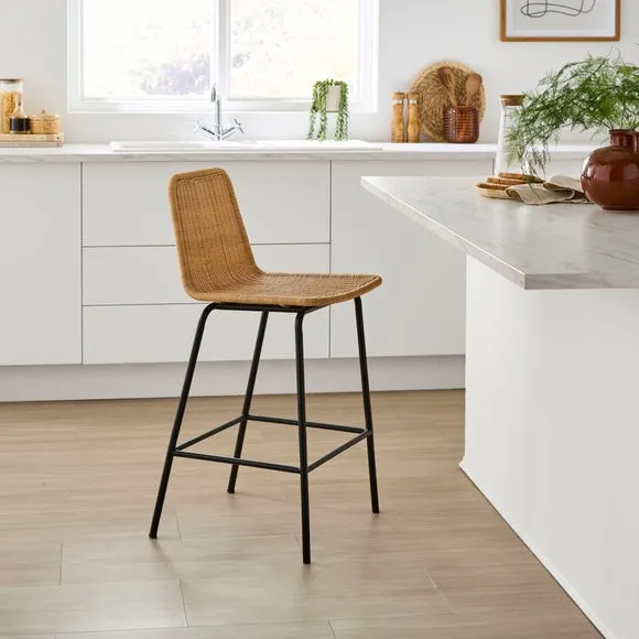 Brodie Counter Height Bar Stool, Rattan