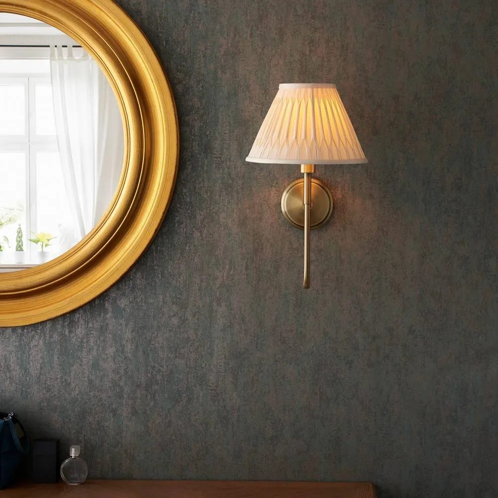 Netlighting Rouen & Chatsworth Wall Lamp Shade Brass Plate & Ivory Silk in Off-White 5