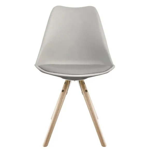 Fusion Living Soho Plastic Dining Chair with Pyramid Legs 3