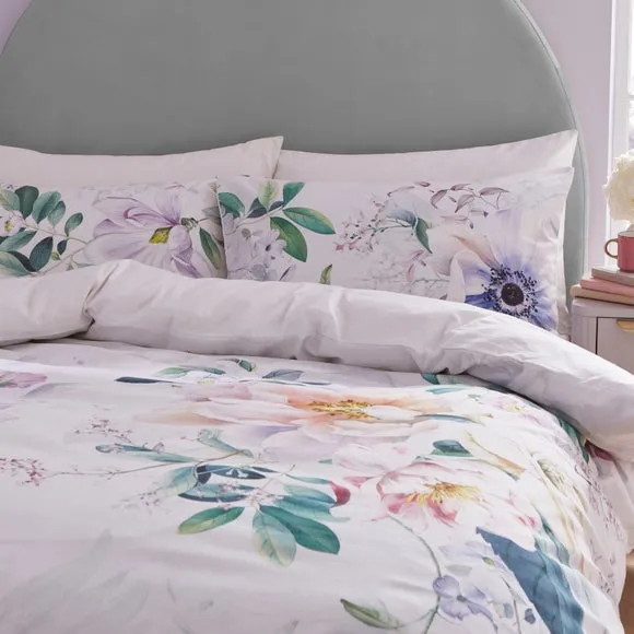 Tansy Floral 100% Cotton Sateen Duvet Cover & Pillowcase Set 2